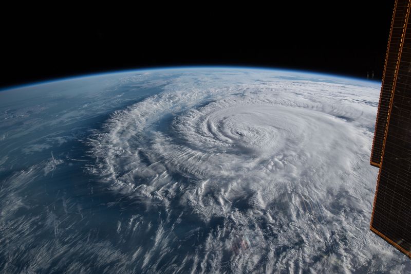 Hurricane Florence, seen from the International Space Station in 2018. Atlantic hurricane season runs from June 1 to Nov. 30.