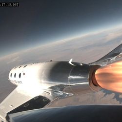 Virgin Galactic's VSS Unity's boost phase during Galactic 02 spaceflight.