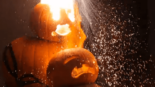 3345 Check Out These Pumpkins Exploding, Spewing Molten Iron And Levitating