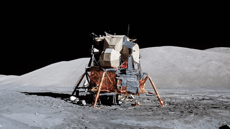 Apollo 17 lander on the Moon.