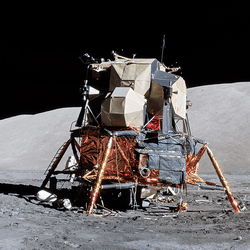 Apollo 17 lander on the Moon.