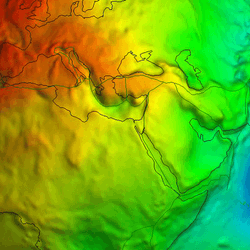 A gravity map of Earth.