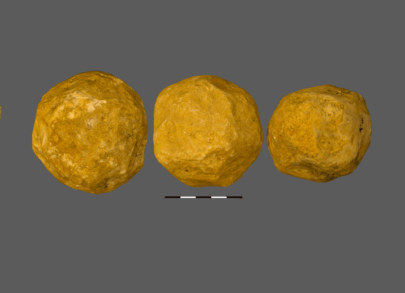 At least 150 of these limestone spheres were found at the Ubeidiya archaeological site in Israel